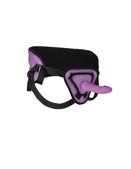 Dildo Na Pasku Deluxe Silicone Strap On - 8 Inch - Purple - Strap-ony, dilda na pasku bez wibracji - 4
