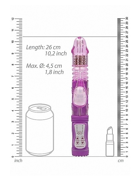 Wibrator króliczek Thrusting Rabbit - Purple - Wibratory Króliczki - 3