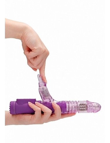 Wibrator króliczek Thrusting Rabbit - Purple - Wibratory Króliczki - 7