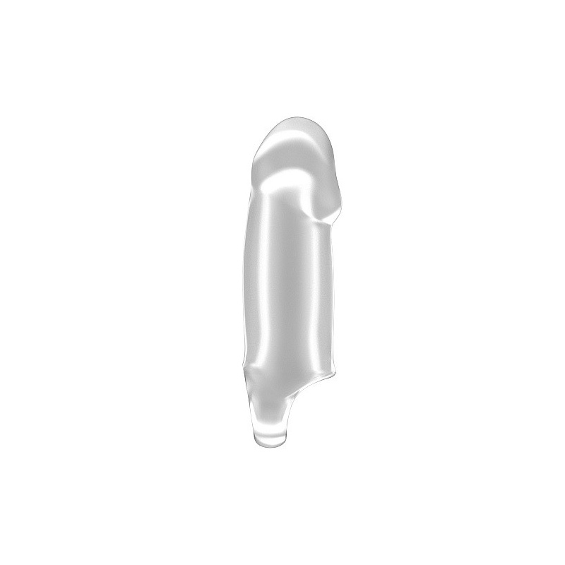 Przedłużka na penisa No.37 z miękkiego TPE - pas na jądra, +2,5 cm długości, +1 cm obwodu, 15,2 cm - 2