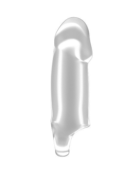 Nakładka Na Penisa No.37 - Stretchy Thick Penis Extension - Translucent - Przedłużki i nakładki na penisa - 2