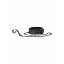 Obroża ze smyczą do seksu Ouch - Elegant Collar with Leash - Titanium Grey - 1