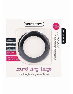 Pierścień na Penisa na penisa Round Cock Ring - Black - Large - Pierścienie erekcyjne niewibrujące - 1 2