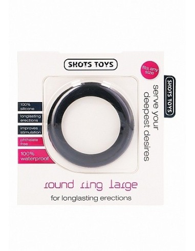 Pierścień na Penisa na penisa Round Cock Ring - Black - Large - Pierścienie erekcyjne niewibrujące - 2