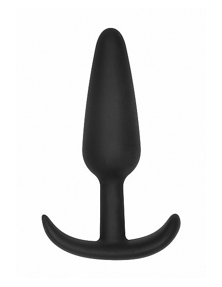 Korek analny zatyczka GILLES medium cork butt-plug with handles - Black - Korki analne pozostałe - 4