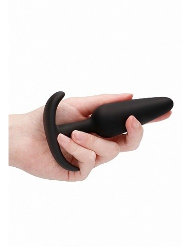 Korek analny zatyczka GILLES medium cork butt-plug with handles - Black - Korki analne pozostałe - 6