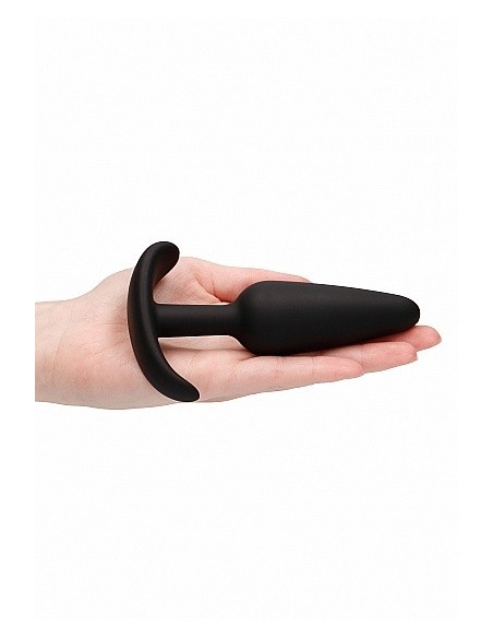 Korek analny zatyczka GILLES medium cork butt-plug with handles - Black - Korki analne pozostałe - 7