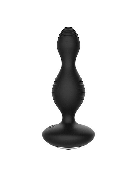 Wibrujący korek analny E-Stimulation Vibrating Buttplug - Black - Kulki i korki analne wibrujące - 1