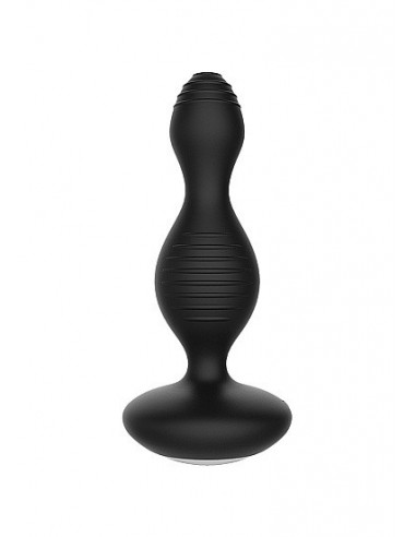 Wibrujący korek analny E-Stimulation Vibrating Buttplug - Black - Kulki i korki analne wibrujące - 3
