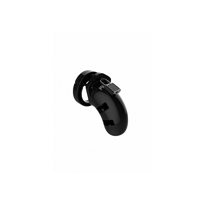 Pas cnoty Man|Cage Model 01 - klatka z poliwęglanu, średnica wewnętrzna 3,5 cm, długość 9 cm, pierścienie 4,5-6 cm - 1