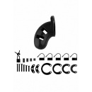 Pas cnoty Man|Cage Model 01 - klatka z poliwęglanu, średnica wewnętrzna 3,5 cm, długość 9 cm, pierścienie 4,5-6 cm - 3