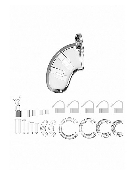 Klatka na penisa Model 01 - Chastity - 3.5" - Cock Cage - Transparent - Klatki na penisa - 3