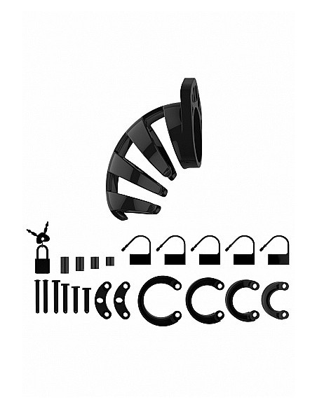 Klatka na penisa Model 02 - Chastity - 3.5" - Cock Cage - Black - Klatki na penisa - 3