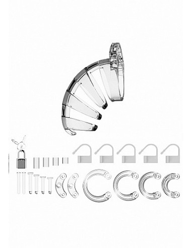 Klatka na penisa Model 02 - Chastity - 3.5" - Cock Cage - Transparent - Klatki na penisa - 3