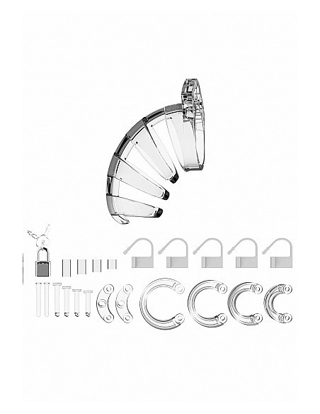 Klatka na penisa Model 02 - Chastity - 3.5" - Cock Cage - Transparent - Klatki na penisa - 3