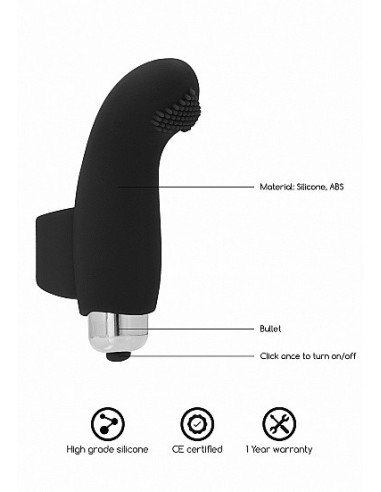 Wibrująca nakładka na palec BASILE Black - Nakładki na palce - 11