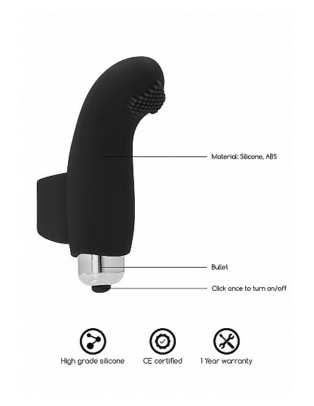 Wibrująca nakładka na palec BASILE Black - Nakładki na palce - 11