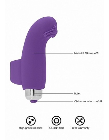 Wibrująca nakładka na palec BASILE Purple - Nakładki na palce - 11