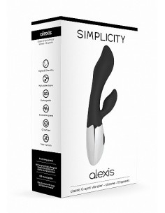 Wibrator króliczek ALEXIS Classic G-spot vibrator - Black - Wibratory Króliczki - 1 2