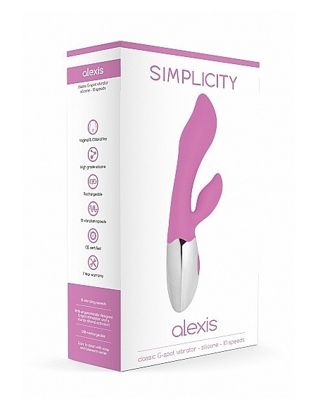 Wibrator króliczek ALEXIS Classic G-spot vibrator - Pink - Wibratory Króliczki - 2