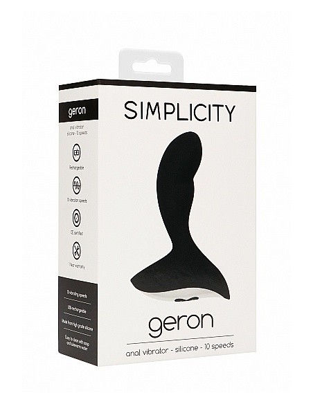 Wibrator analny GERON Anal vibrator - Black - Masażery i stymulatory prostaty - 2