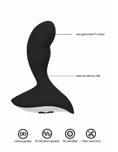 Wibrator analny GERON Anal vibrator - Black - Masażery i stymulatory prostaty - 10
