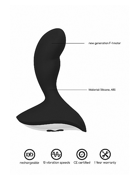 Wibrator analny GERON Anal vibrator - Black - Masażery i stymulatory prostaty - 10