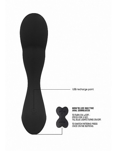 Wibrator analny GERON Anal vibrator - Black - Masażery i stymulatory prostaty - 11