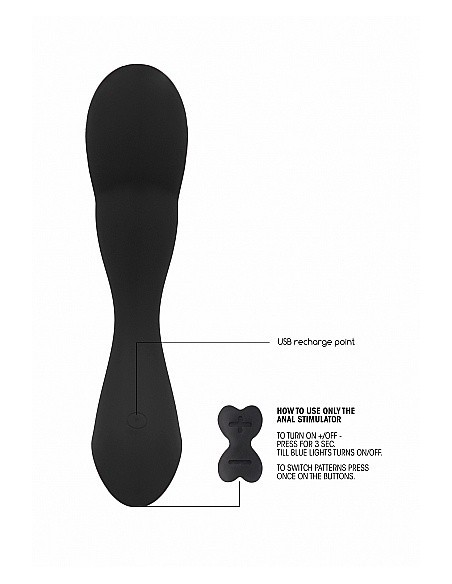 Wibrator analny GERON Anal vibrator - Black - Masażery i stymulatory prostaty - 11