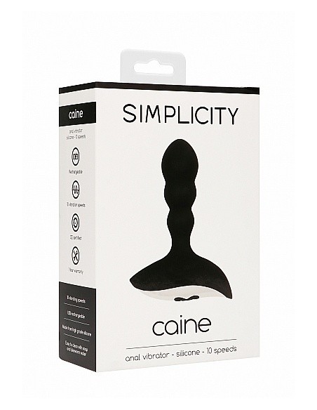 Wibrator analny CAINE Anal vibrator - Black - Masażery i stymulatory prostaty - 2