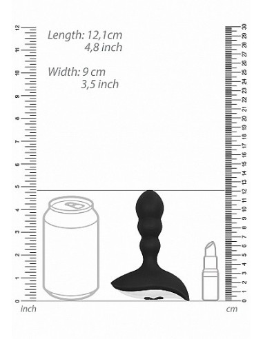 Wibrator analny CAINE Anal vibrator - Black - Masażery i stymulatory prostaty - 3