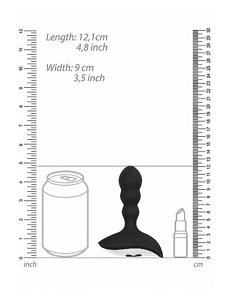 Wibrator analny CAINE Anal vibrator - Black - Masażery i stymulatory prostaty - 3
