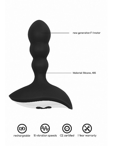 Wibrator analny CAINE Anal vibrator - Black - Masażery i stymulatory prostaty - 9