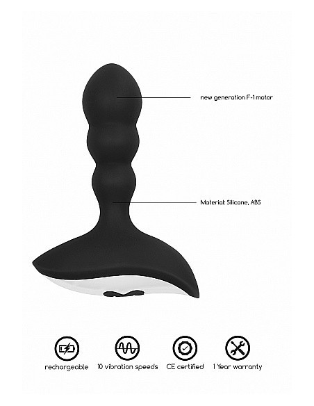 Wibrator analny CAINE Anal vibrator - Black - Masażery i stymulatory prostaty - 9