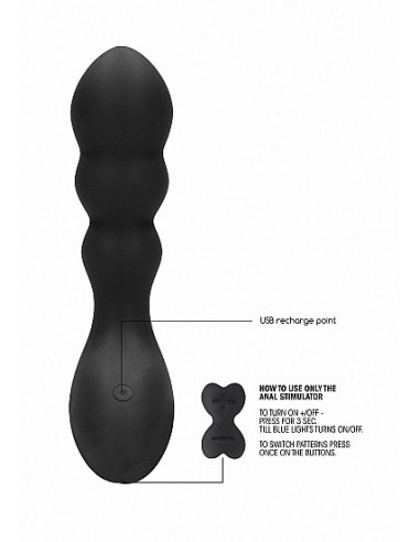 Wibrator analny CAINE Anal vibrator - Black - Masażery i stymulatory prostaty - 10