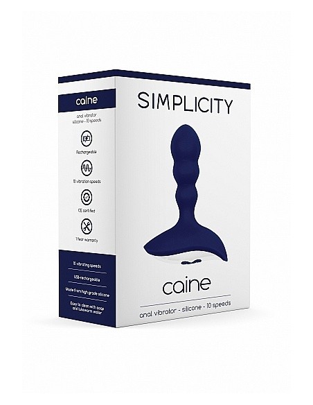 Wibrator analny CAINE Anal vibrator - Blue - Masażery i stymulatory prostaty - 2
