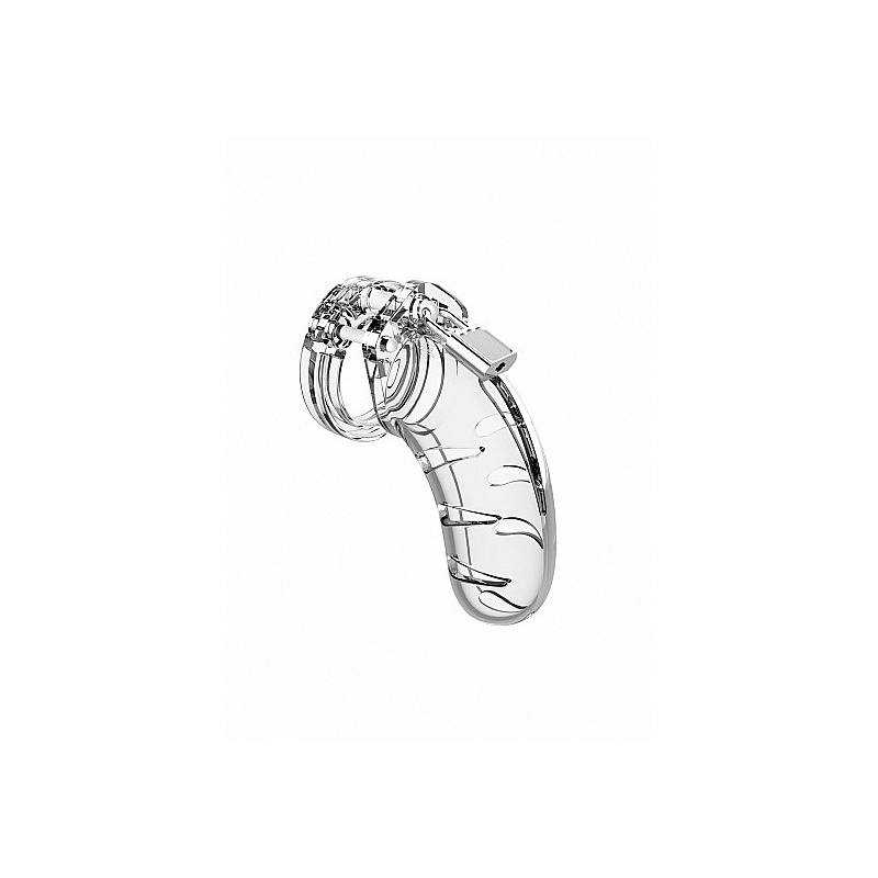 Klatka erekcyjna Model 03 Chastity - trójelementowa, przezroczysta konstrukcja z poliwęglanu, długość 11,43 cm - 1