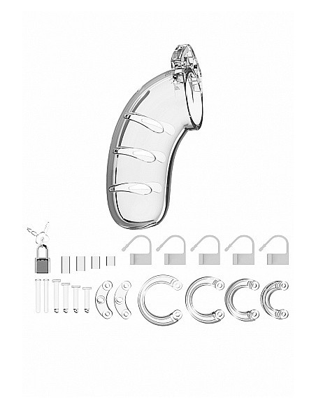 Klatka na penisa Model 03 - Chastity - 4.5" - Cock Cage - Transparent - Klatki na penisa - 3