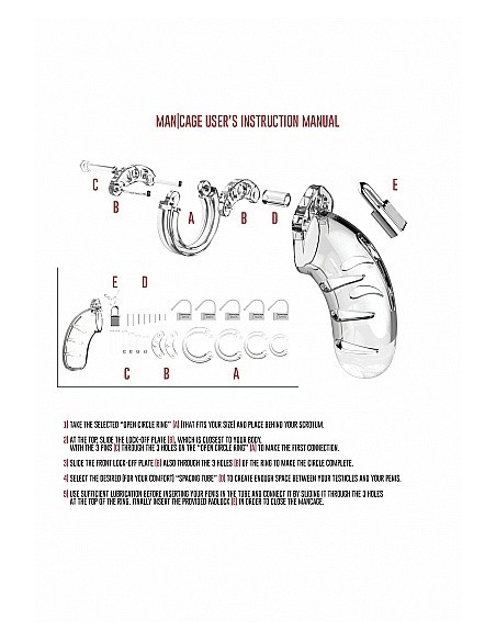 Klatka na penisa Model 03 - Chastity - 4.5" - Cock Cage - Transparent - Klatki na penisa - 4