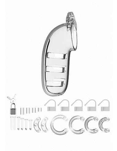 Klatka na penisa Model 06 - Chastity - 5.5" - Cock Cage - Transparent - Klatki na penisa - 3