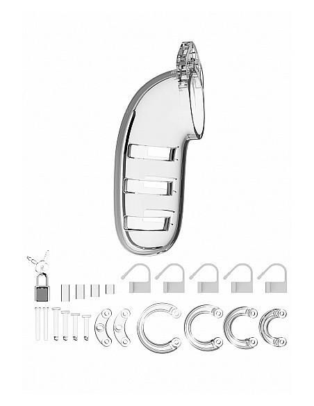 Klatka na penisa Model 06 - Chastity - 5.5" - Cock Cage - Transparent - Klatki na penisa - 3