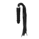 Pejcz do klapsów Black Whip with Realistic Silicone Dildo - Black - 1