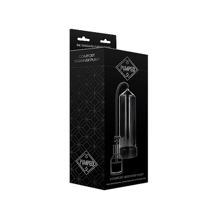 Pompa do penisa Comfort Beginner Pump z uchwytem spustowym i zaworem szybkiego upustu, cylinder 23 cm, średnica wewnętrzna 5,5 c - 2