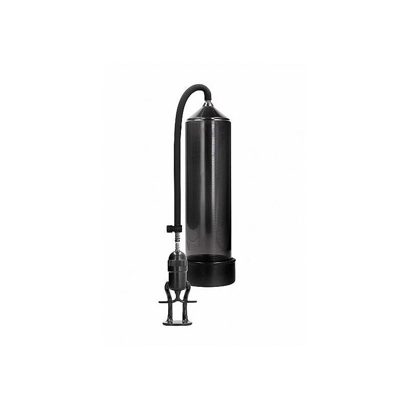 Pompa próżniowa do penisa Deluxe Beginner Pump Black - manualna, z uchwytem palcowym i zaworem szybkiego spustu, cylinder 23 × 6 - 1