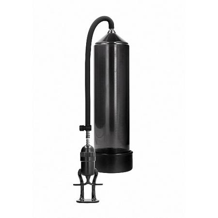 Pompa próżniowa do penisa Deluxe Beginner Pump Black - manualna, z uchwytem palcowym i zaworem szybkiego spustu, cylinder 23 × 6 - 1