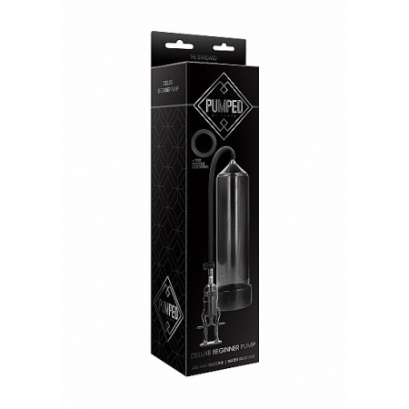 Pompa próżniowa do penisa Deluxe Beginner Pump Black - manualna, z uchwytem palcowym i zaworem szybkiego spustu, cylinder 23 × 6 - 2