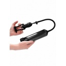 Pompa próżniowa do penisa Deluxe Beginner Pump Black - manualna, z uchwytem palcowym i zaworem szybkiego spustu, cylinder 23 × 6 - 12