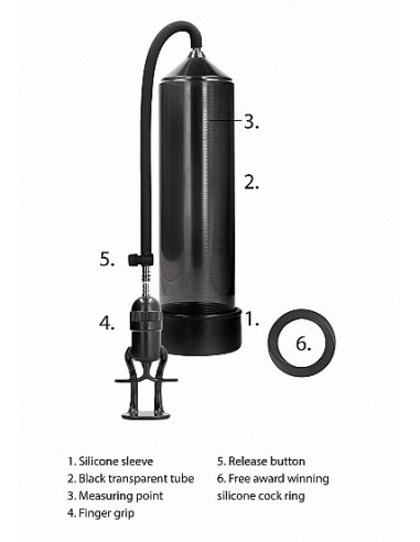 Pompka Erekcyjna Do Penisa Deluxe Beginner Pump - Black - Pompki erekcyjne i powiększające penisa - 15