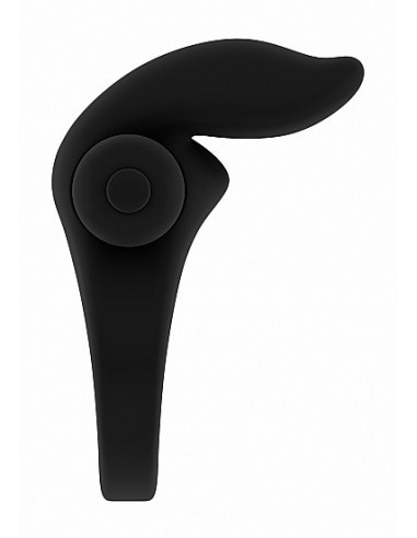 Pierścien erekcyjny wibrujący Bunny with Stimulating Ears- Czarny - Pierścienie erekcyjne wibrujące - 6