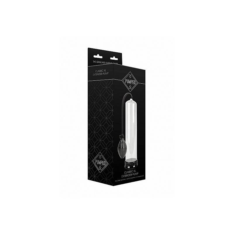 Pompa próżniowa do prącia Classic XL Extender Pump - przezroczysty cylinder, długość 34 cm, średnica wewnętrzna 6,5 cm - 2